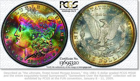 toned morgan dollars|somewhere over the rainbow toned morgans.